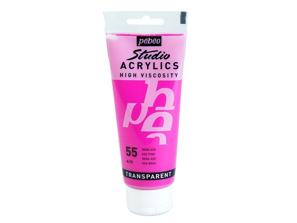Tinta Acrílica PÉBÉO (Transparente - Rosa Azo - 100ml)