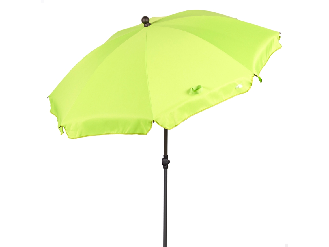AKTIVE Sombrilla playa grande inclinable verde 200 cm UV30