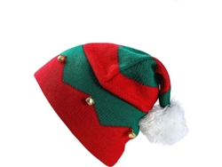Gorro De Elfo Navideño Para Niños Beanie Tejido 1-6 Años Rojo Calientito Regalo Ideal