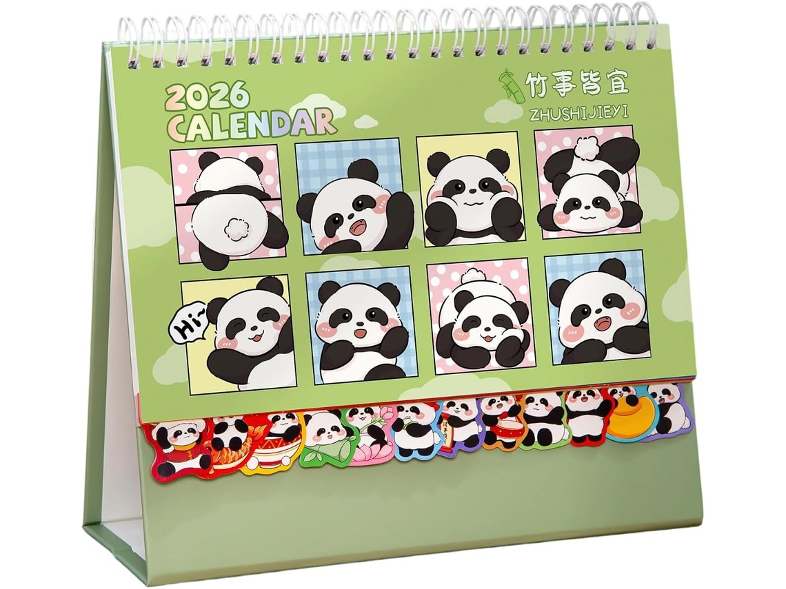 Calendario De Escritorio Mensual 2026, Planificador De Horarios Diarios