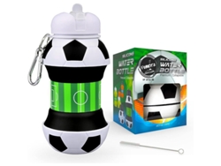 Botella De Agua Infantil - Silicona Plegable, Sin Bpa, Sellada, 550 Ml, Cepillo De Limpieza