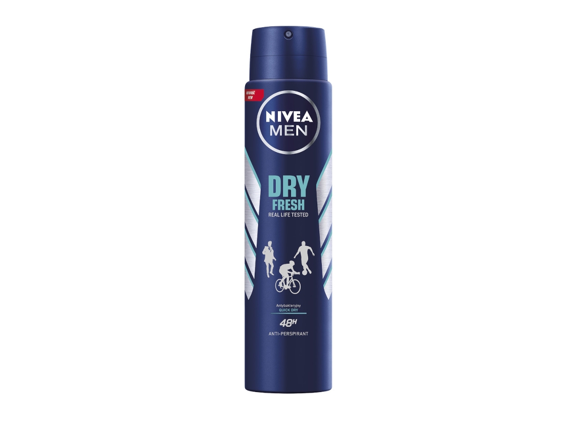 Desodorante En Spray Para Hombres Nivea, Protección Antitranspirante, Frescura Y Cuidado Para Piel Seca, 250ml