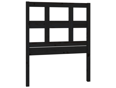 MAISON EXCLUSIVE - Cabecero de cama madera maciza de pino negro 95,5x4x100 cm