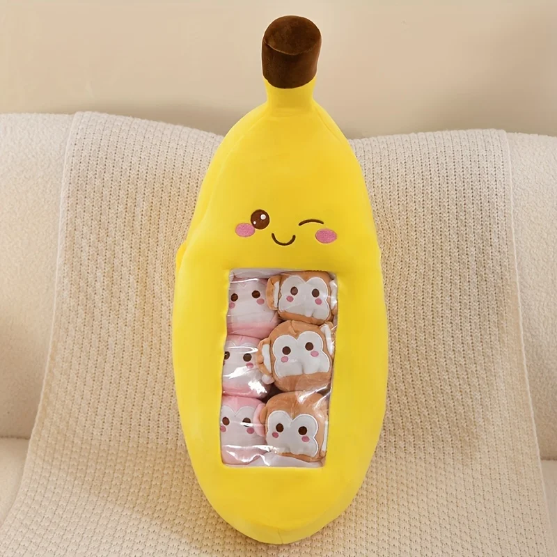 (amarillo, 45 Cm) Peluche De Almohada Con Forma De Snack De Dibujos Animados, Suave Y Adorable.