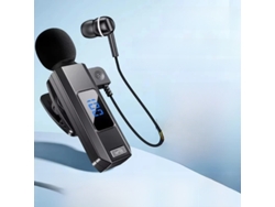FONE DE OUVIDO MDUG sem fio com controles inteligentes, microfone e visor LED