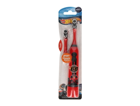 TINOKOU Cepillo de Dientes Eléctrico Infantil - Hot Wheels Rojo