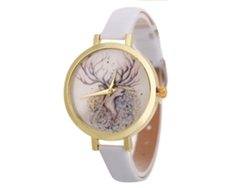 Relógio De Pulso Feminino Elegante Simples Com Pulseira De Liga De Quartzo (ouro Rosa+branco)