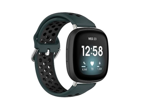 Correa Smartwatch Para Fitbit Versa 3 Verde Oliva - Negro VENISYMLIS