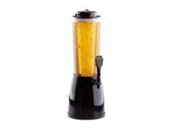 Torre de cerveza Relaxdays con grifo, Alto x Ancho x Profundidad: 50 x 23 x 18 cm, Capacidad 2,5 L, Torre de cerveza, Negro