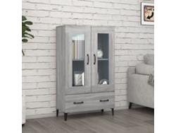 Lovely Home Armario Alto 70X31X115 Cm Madera Procesada Gris Sonoma