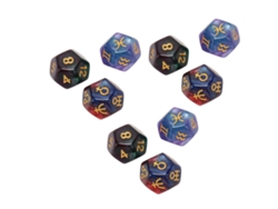 2026-set De 9 Dados Poliedricos Impermeables Ligeros Portatiles Para Juegos De Mesa Viaje Picnic Color Degradado