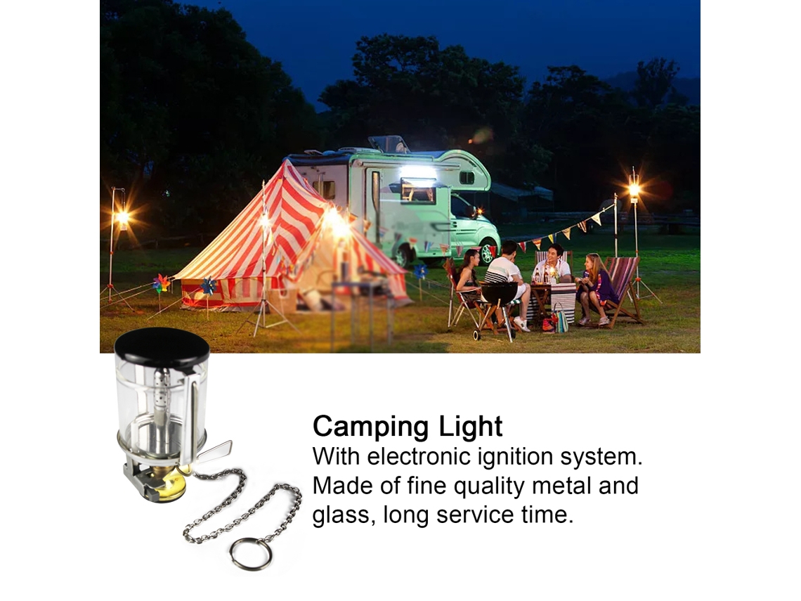 Lámpara De Camping Portátil Y Brillante Con Encendido Eléctrico Para Acampar, Pescar, Hacer Picnics Y Jardinería.