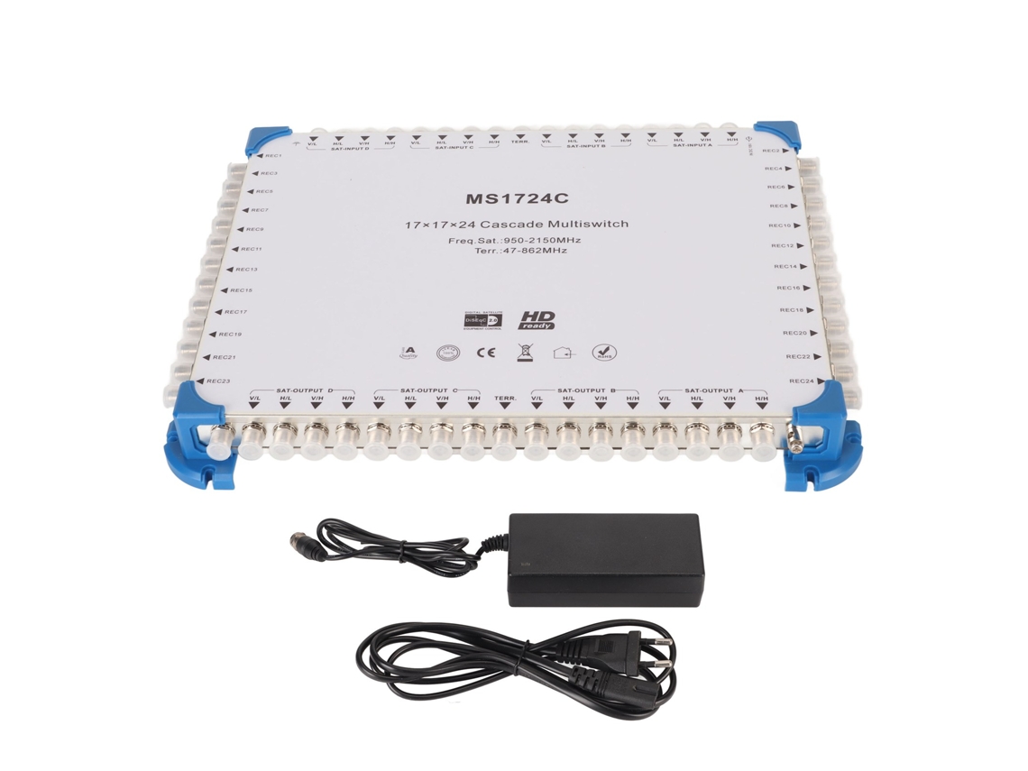 Divisor de cable de antena de TV con amplificador de alto aislamiento