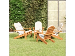 Conjunto de salón de jardín Adirondack de 5 piezas en madera maciza de acacia DKD Home Decor