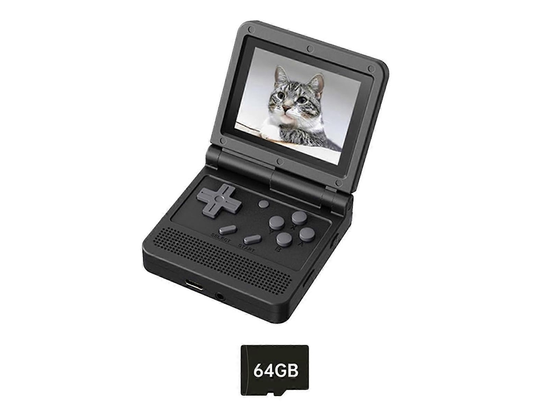 Consola De Juegos Retro V90 De 64 Gb, Pantalla Ips De 3,0 Pulgadas, Reproductor De Juegos Portátil De Código Abierto, Miniconsola Portátil