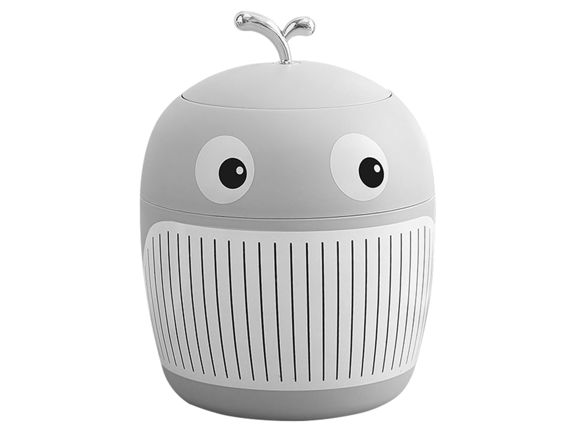 Papelera de escritorio multifuncional portátil Baok-lixeira Mini Ballena Pequeña Adorable Lujo Ligero para Mesa de Té de Oficina Gris Lujo Ligero