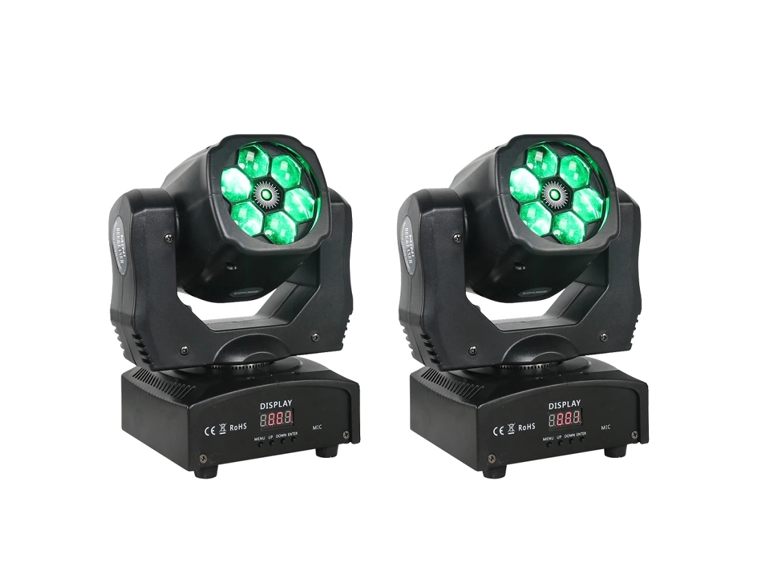 Faro móvil LED 90 W 120 Ω 13 canales DMX 2 piezas Enchufe UE OEM