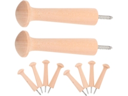 10 3.8 10, Ganchos Para Ropa De Madera Natural, Perchas Shaker De Madera,