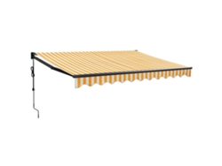 Maison Exclusive - Toldo Retráctil Automático Amarillo Y Blanco 3x2,5 M