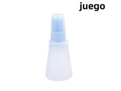 Cepillo de silicona de grado alimenticio MDUG para controlar el aceite en barbacoas, resistente a altas temperaturas con tapa azul