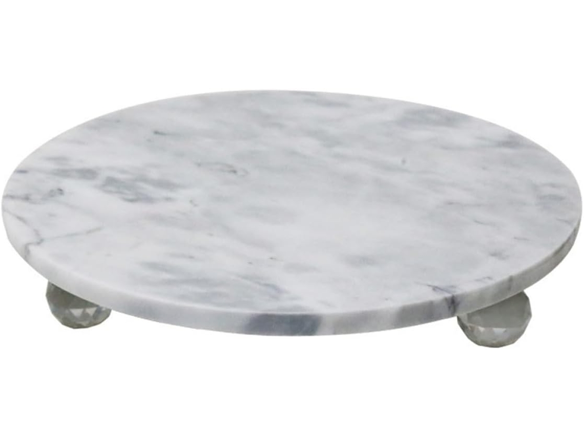Bandeja Redonda Multifuncional Mármol Joyas Aperitivos Diseño Elegante Práctico Interior Exterior Uso