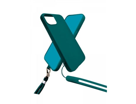 Jaym - Funda De Silicona Premium - Verde Pino Para Apple Iphone 14 Pro Max - Banda Para El Cuello Y Muï¿½Equera Incluidas - Interior 100% Microfibr...