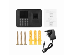 Reloj de fichaje biométrico con escáner de huellas dactilares y pantalla LCD de 2,4", registrador de tiempo para empleados, compatible con USB.