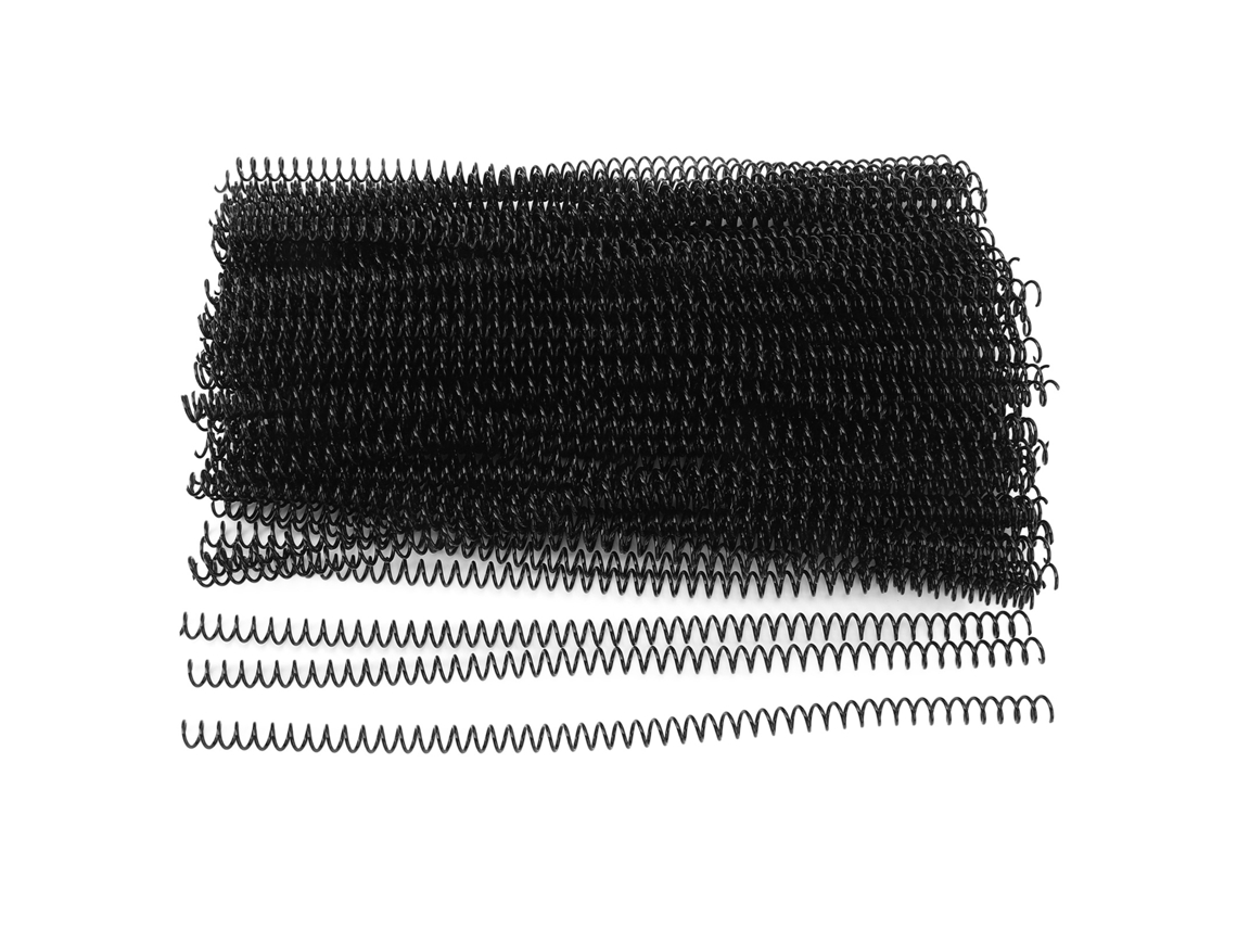 100 Espirales De Encuadernación 48 Espirales 4:1 A4 Plástico 8mm 40 Hojas Capacidad Negro