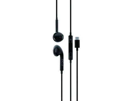 Auriculares DCU TECNOLOGIC 34151011 (Con Cable - Negro)