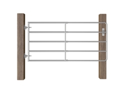 Cancela De 5 Barras Para Campo Acero Plateado (95-170)x90 Cm