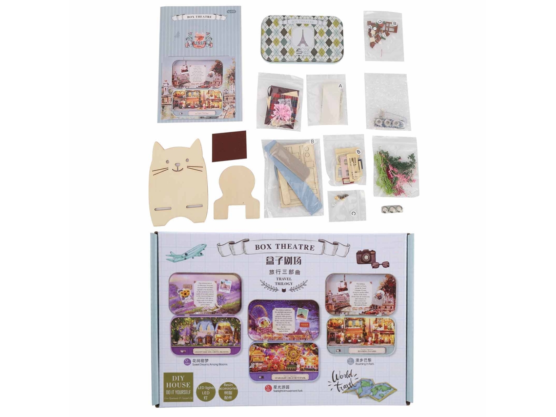 Kit De Casa De Muñecas De Madera Para Armar Con Luz Led, Juguete Miniatura De Regalo Para Niños Q-012