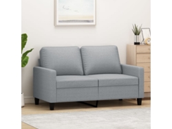 Sofá De 2 Plazas De Tela Gris Claro 120 Cm