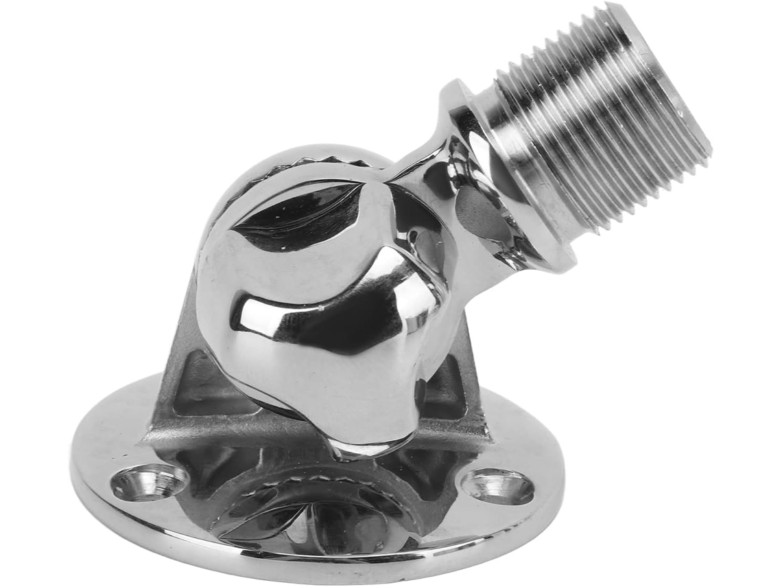 Soporte Para Antena Marina De 25 Mm En Acero Inoxidable 316 Pulido, Ajustable 180°, Accesorios Para Embarcaciones.