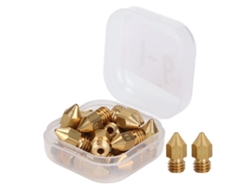 Kit de 20 boquillas MK8 de 1,75 mm con rosca M6 para impresora 3D, con estuche de almacenamiento.