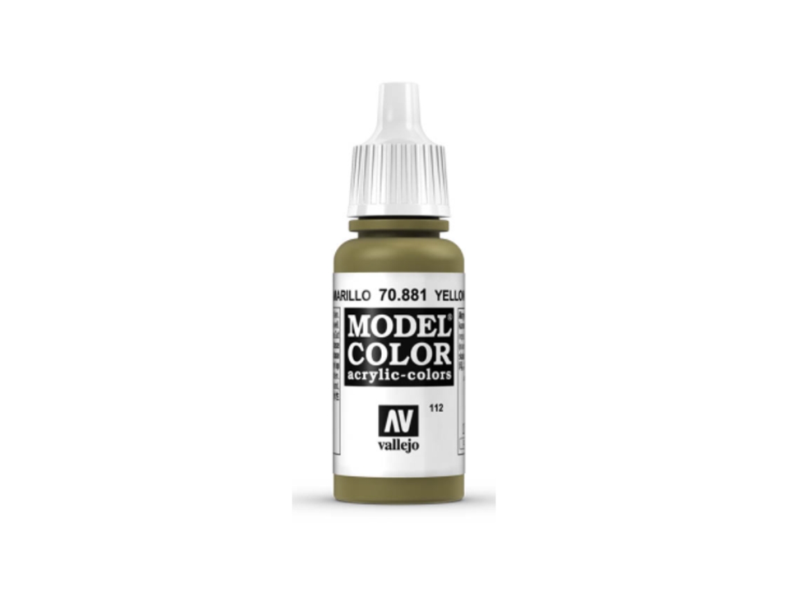 Pintura Acrílica Mate 17 Ml ACRYLICOS VALLEJO 881 Verde Amarillo