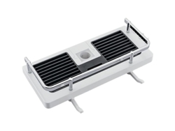 Cabezal De Ducha Telescópico Regal De Aluminio Inoxidable, No Requiere Perforación, Apto Para Barras De 24–25 Mm.
