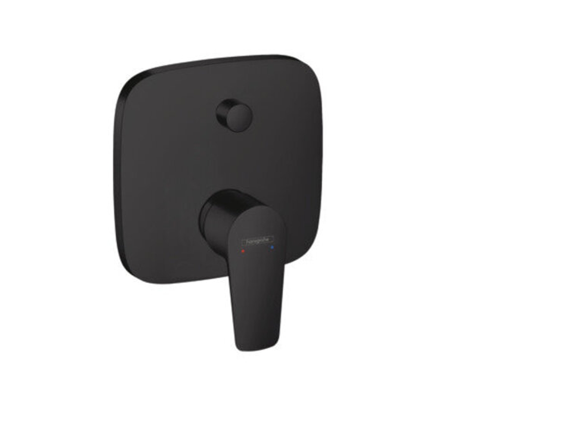 HANSGROHE Talis E mezclador de baño monomando oculto, combinación de seguridad, Color: Negro Mate