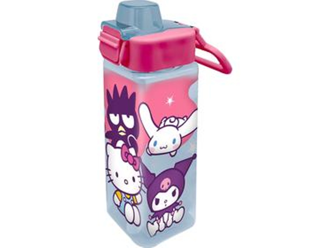 Botella de agua cuadrada de Hello Kitty en PP, 500 ml.