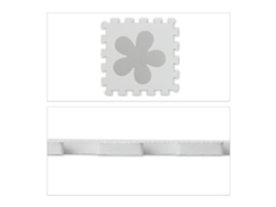 Tapete Puzzle Relaxdays 52 Peças, Espuma Eva, Não Tóxico, 1,4 M², Tapete De Jogos, Vários Motivos, Cinza/branco.