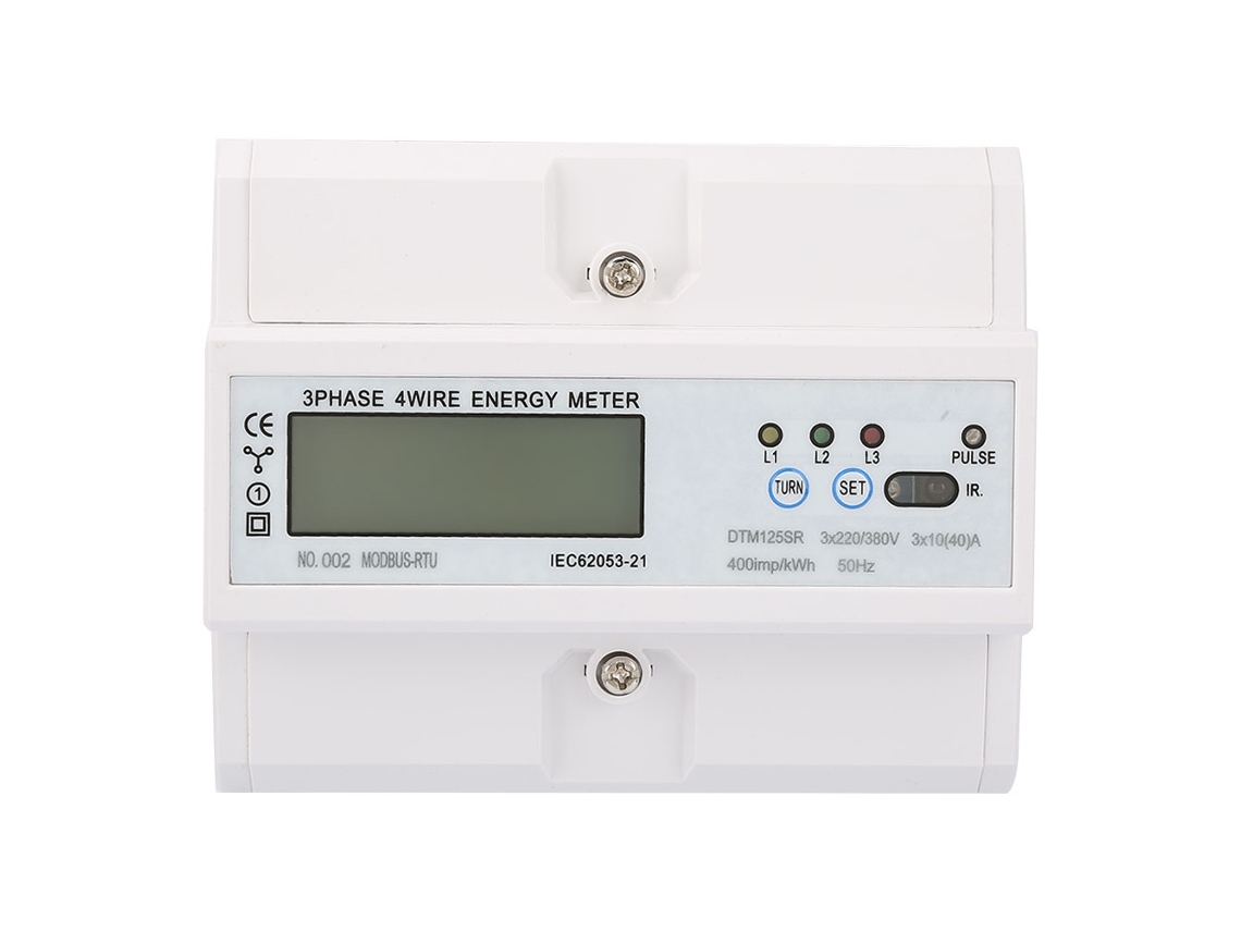 Medidor De Energía Digital Trifásico 220/380v 10-40a Con Pantalla Lcd Y Modbus Rs485