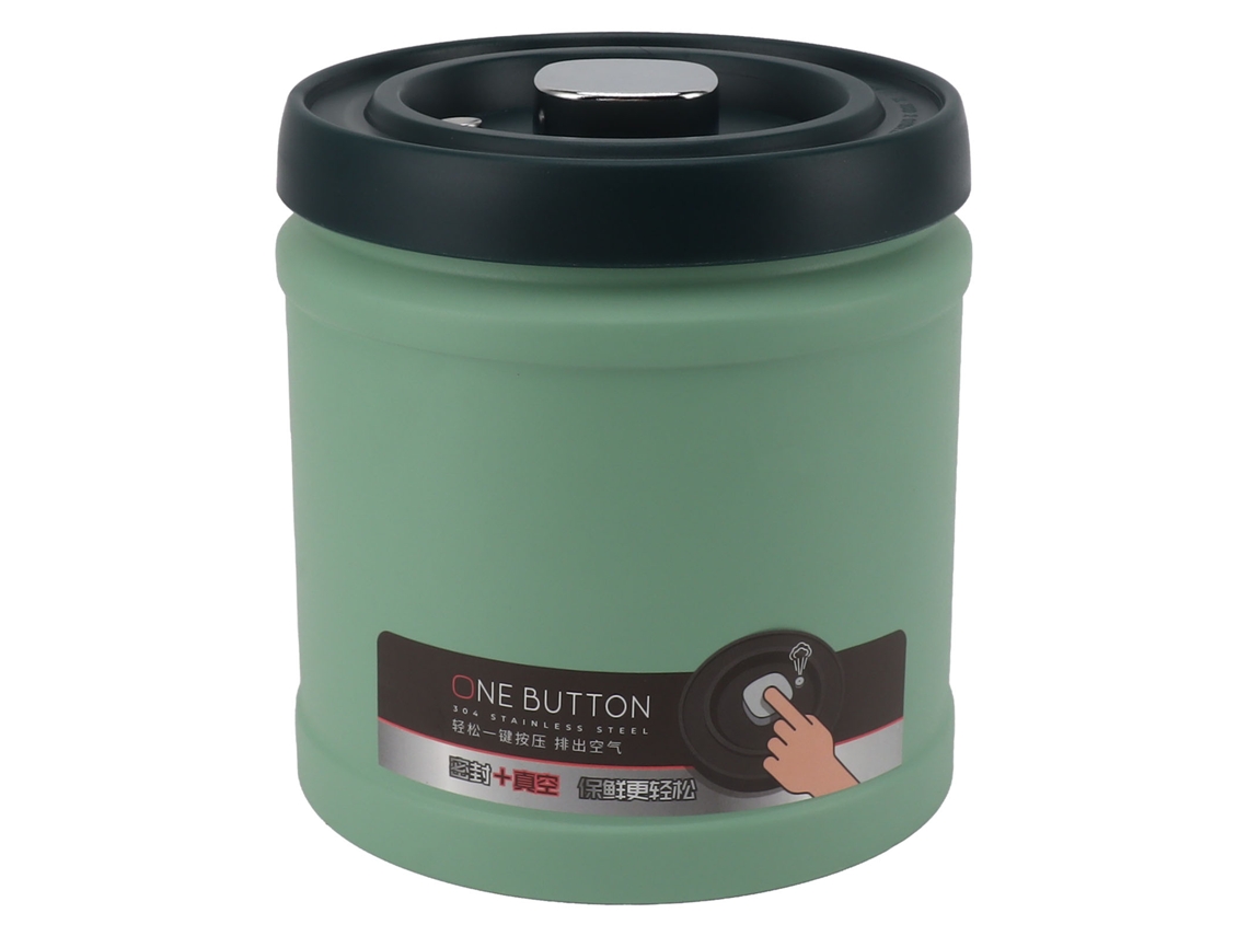 Recipiente hermético de acero inoxidable para almacenar alimentos, verde menta, 1600 ml