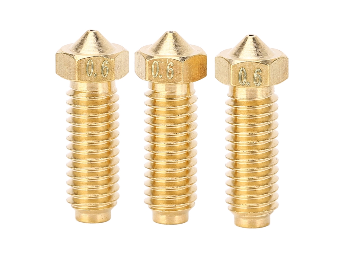 3 Boquillas De Latón M6 De Alto Flujo Para Impresoras 3d, Compatibles Con Filamento Kobra 2 Pro Plus (1,75 Mm Y 0,6 Mm).