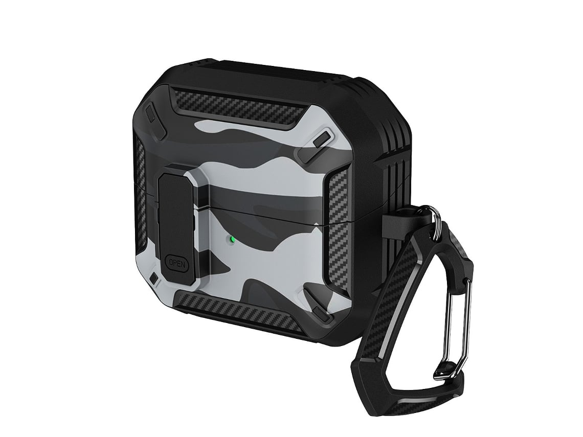 Funda Para Samsung Galaxy Buds 3 Pro / Buds 3 Con Cierre De Seguridad - Camuflaje Gris Czhhmart