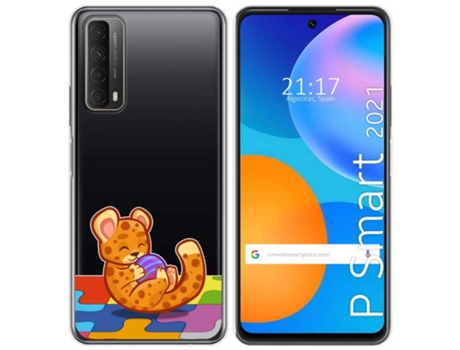 Carcasa Huawei P Smart 2021 TUMUNDOSMARTPHONE Dibujos Transparente Multicolor