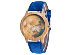 Reloj De Pulsera Analógico De Cuarzo Unisex Zhoulianfa, Moderno, Azul, Duradero.