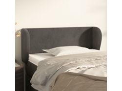 Cabecero De Terciopelo Gris Oscuro 83x23x78/88 Cm