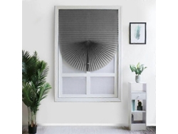 Persiana Plissada Autoadesiva Meio Blackout 60x150cm Cinza para Janela Porta Casa