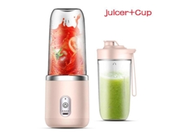 Liquidificador Portátil Conversível em Shaker  400Ml Rosa 140 Watt 6 Lâminas