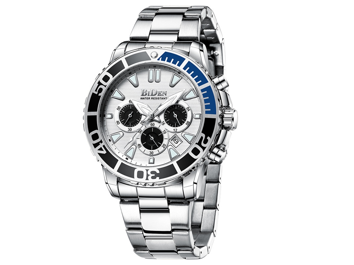 Reloj De Pulsera Elegante De 6 Manecillas Para Hombre (blanco), Reloj Deportivo De Cuarzo Para Estudiantes Y Jóvenes.
