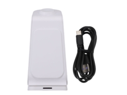 Cargador Inalámbrico 15w De Carga Rápida Magnético 3 En 1 Compatible Con Teléfonos Y Relojes Apple Y Android Blanco